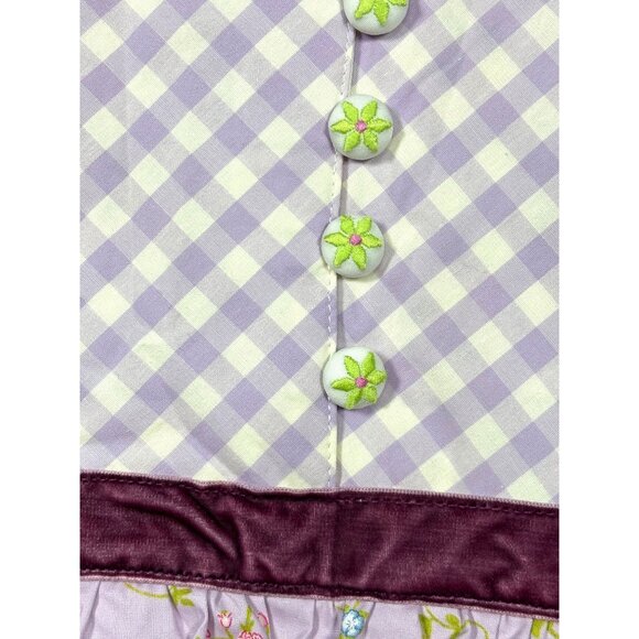 Matilda Jane Girls Sz 8‎ Floral Sleeveless Peplum Prudence Gingham Ruffle - Picture 6 of 7